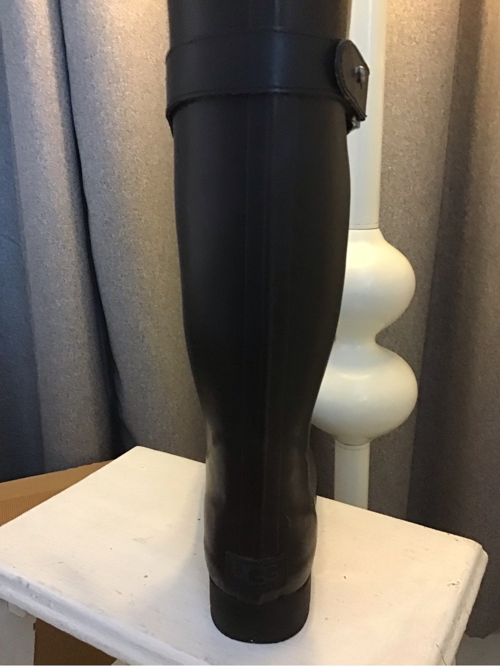 UGG Black Tall Lace-Up Waterproof Rain Boots - Picture 4 of 11